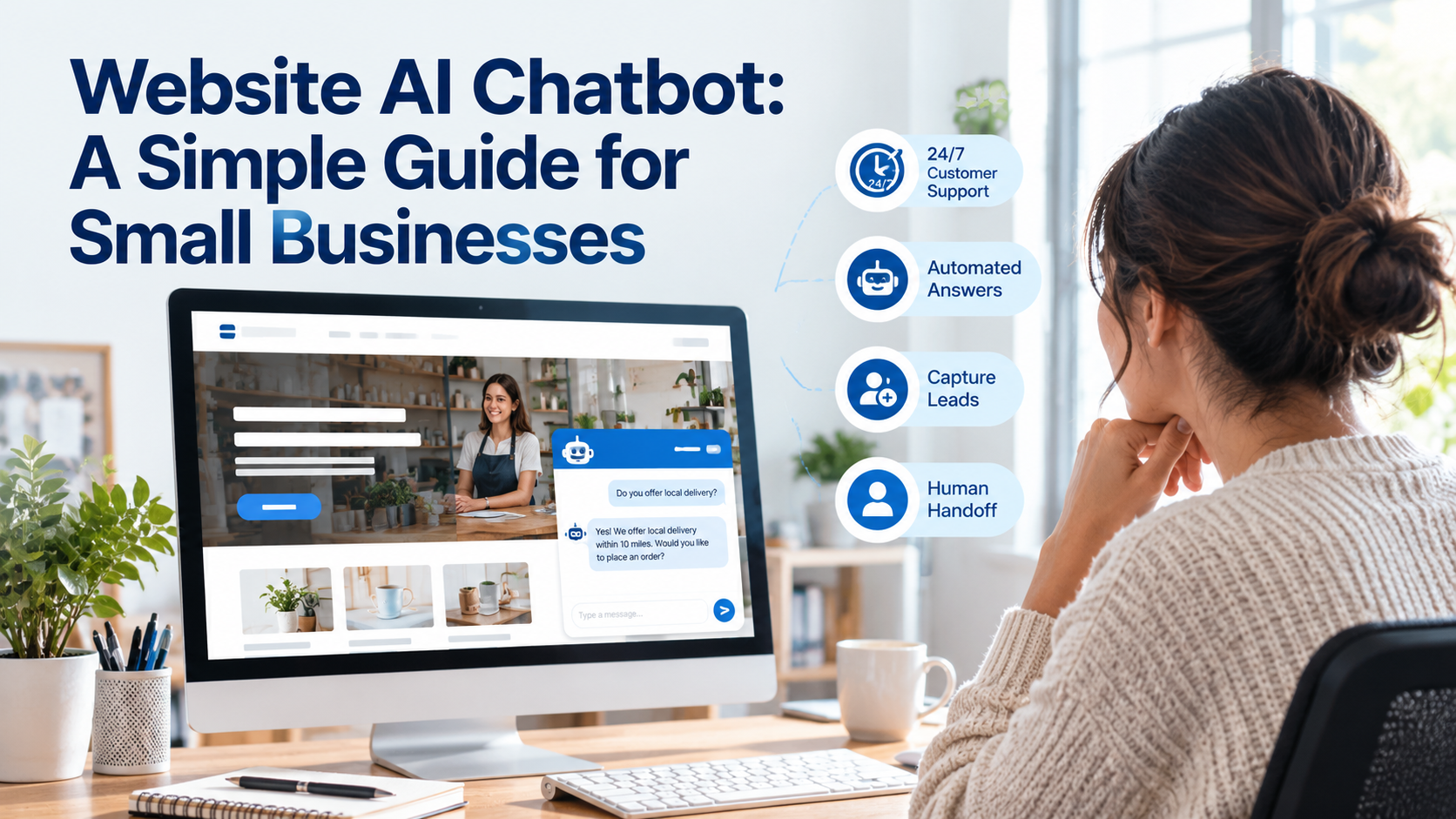 AI chatbots for small businesses to automate customer support, answer questions, and improve website engagement.